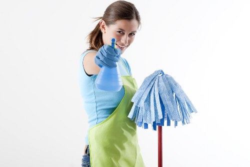 Professional hard floor cleaning service in an Edgware home hallway