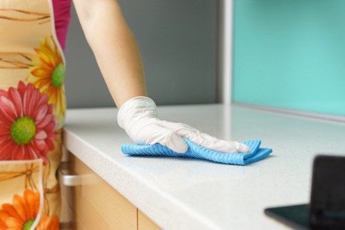 Deep cleaning of tile and grout flooring in an Edgware property