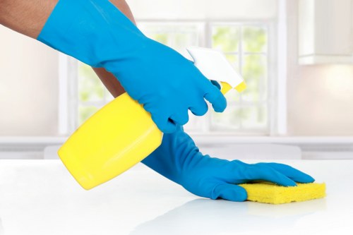 Edgware Cleaners team working safely with protective measures in place