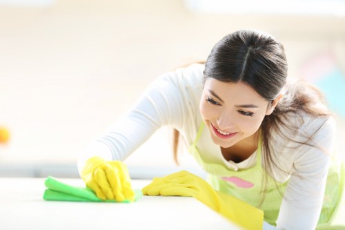 Local cleaners maintaining shared commercial spaces in Edgware